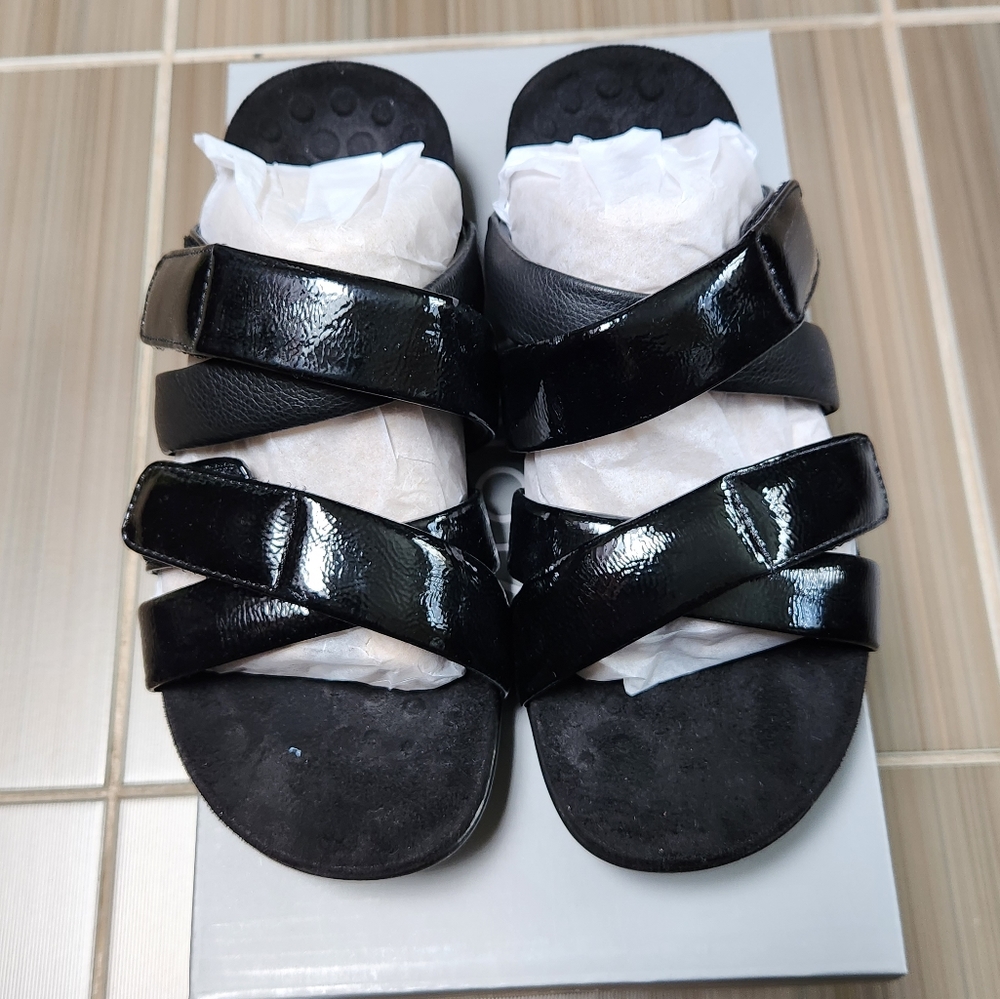 Vionic Women's Orthotic Slide Sandals ~BLACK ~6M **NEW